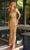 Primavera Couture 4139 - Distinct Slit Sequin Prom Dress Special Occasion Dress 000 / Gold