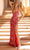 Primavera Couture 4154 - V-Neck Sequin Prom Gown with Slit Prom Dresses 000 / Red