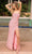 Primavera Couture 4161 - Fitted Sequin Prom Dress with Slit Prom Dresses 000 / Pink
