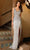Primavera Couture 4165 - V-Neck Fringed Skirt Prom Gown Prom Dresses
