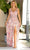 Primavera Couture 4167 - V-Neck Floral Ruffled Prom Gown Prom Dresses 000 / Nude Multi