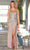 Primavera Couture 4171 - Deep V-Neck Sequin Prom Dress Prom Dresses 000 / Nude Silver