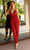 Primavera Couture 4172 - Beaded Lace-Up Back Jumpsuit Formal Pantsuits 000 / Red
