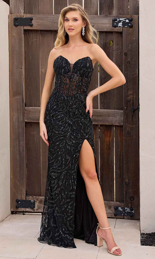 Primavera Couture 4360 - V-Neck Beaded Sequin Prom Dress