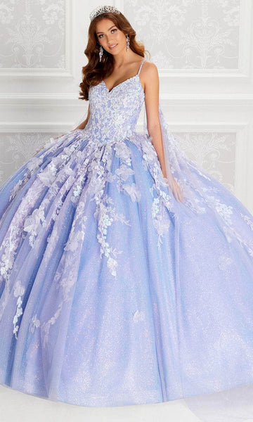 Princesa by Ariana Vara PR22143 - Long Embroidered Lace & Sequin Ballgown Dress