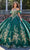 Princesa by Ariana Vara PR30134 - Sweetheart Pleated Quincaenera Dress Special Occasion Dress 00 / Emerald/Gold