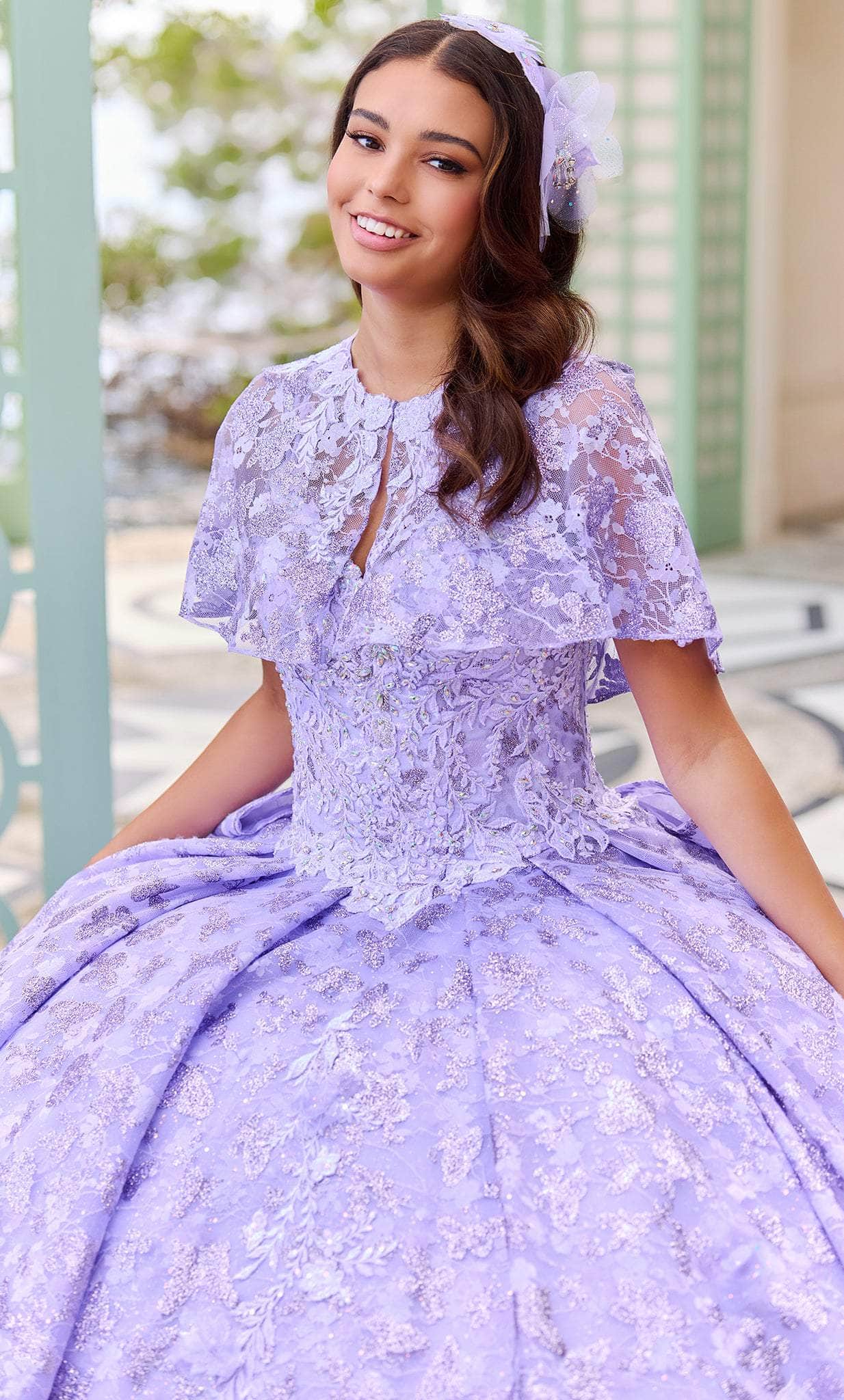 Buy Fairytale Dress Girls/women Luxury Bridal Gown Evening Prom Dress  Lavender Floral Ball Gown Embroidered Gown Sweet 16 Dress Online in India -  Etsy