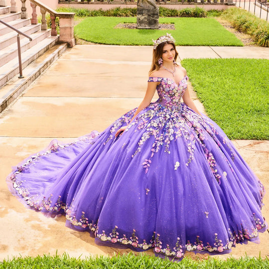 Princesa by Ariana Vara PR30155 - Lace-Up Tie Off-Shoulder Prom Gown