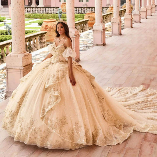 Princesa by Ariana Vara PR30161 - Short Sleeves Prom Gown