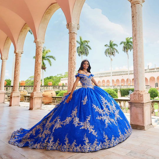 Princesa by Ariana Vara PR30163 - Lace Off- Shoulder Prom Gown