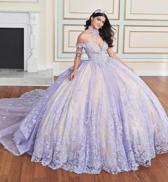 Princesa by Ariana Vara PR30172 - 3D Floral Embellished Ball Gown