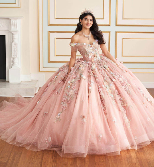 Princesa by Ariana Vara PR30175 - Off-Shoulder Glitter Tulle Ball Gown