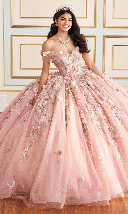 Princesa by Ariana Vara PR30175 - Off-Shoulder Glitter Tulle Ball Gown