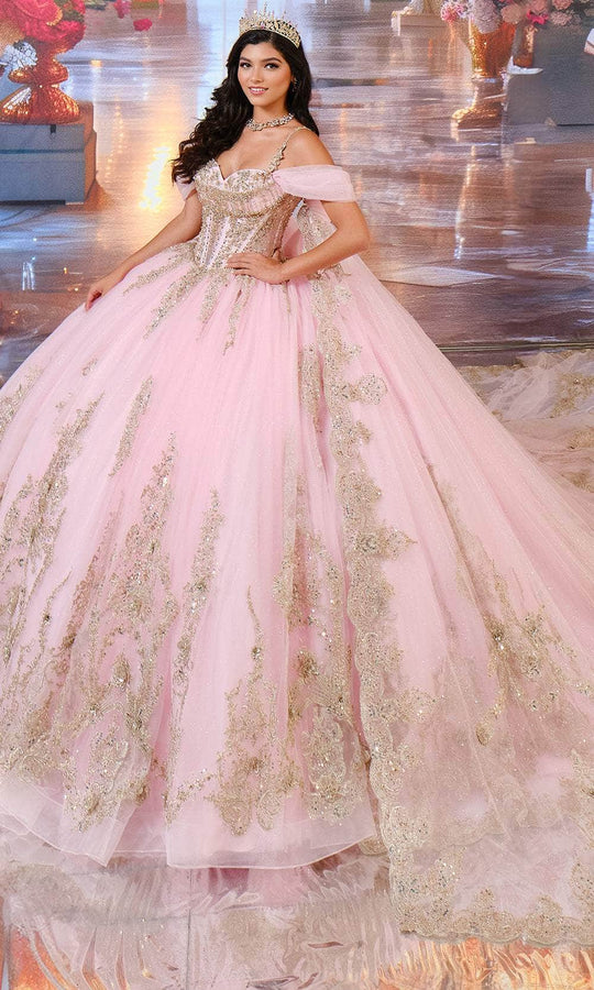 Princesa by Ariana Vara PR30192 - Sweetheart Quinceanera Cape Ballgown