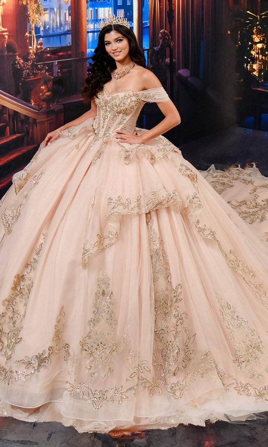 Princesa by Ariana Vara PR30193 - Off-Shoulder Ball Gown with Ruffles