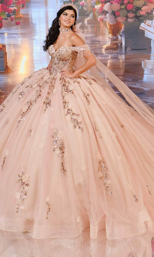 Princesa by Ariana Vara PR30194 - Floral Illusion Corset Ball Gown