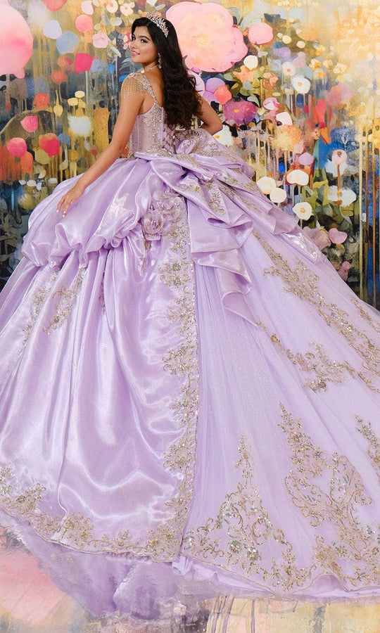 Princesa by Ariana Vara PR30195 - Satin Draped Overskirt Ball Gown