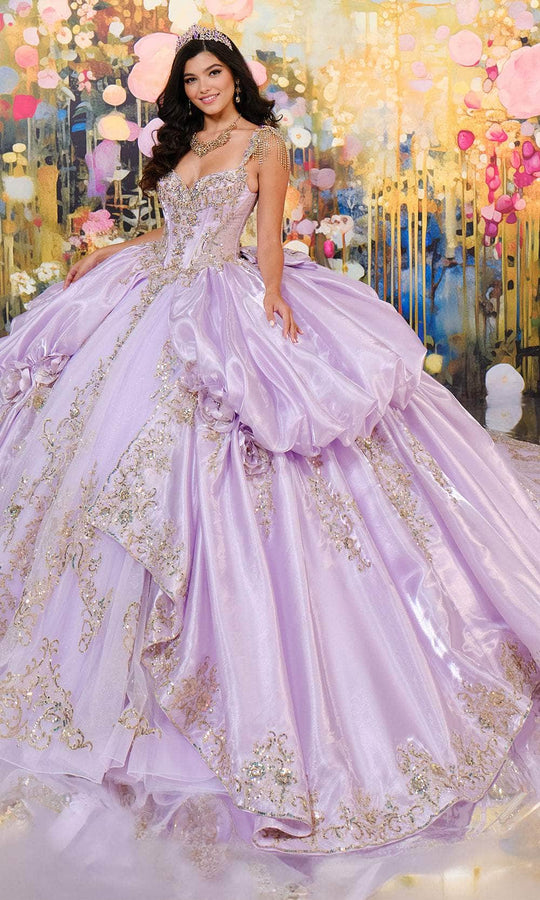 Princesa by Ariana Vara PR30195 - Satin Draped Overskirt Ball Gown