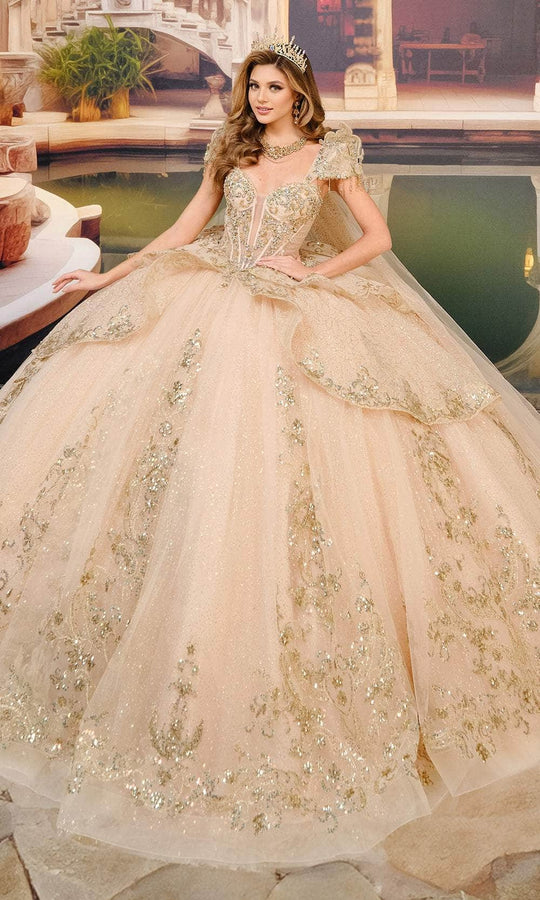 Princesa by Ariana Vara PR30196 - Beaded Appliqued Sweetheart Ballgown