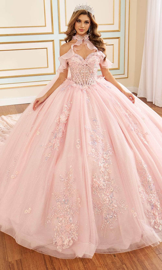 Princesa by Ariana Vara PR30199 - Embroidered Sheer Bodice Ballgown