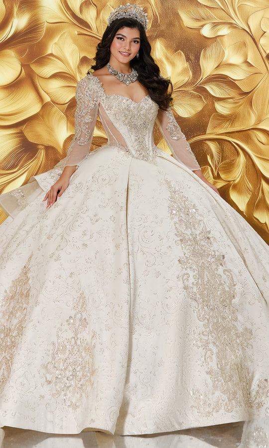 Princesa by Ariana Vara PR30201 - Sweetheart Brocade Pleated Ballgown