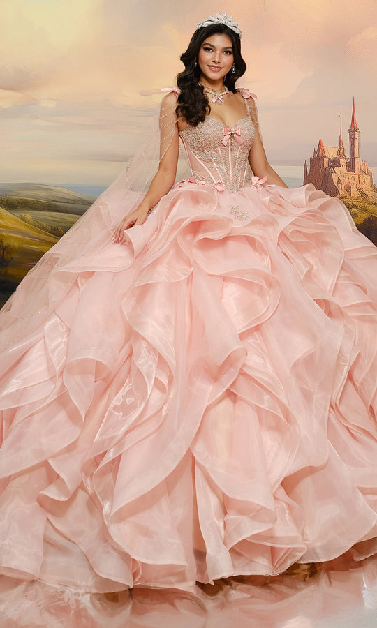 Princesa by Ariana Vara PR30204 - Ruffled Skirt Organza Ballgown