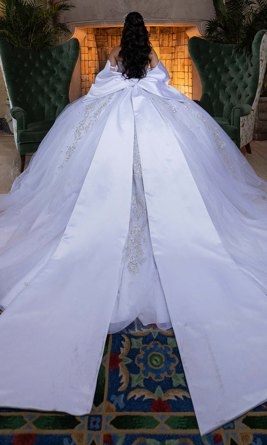 Vizcaya by Mori Lee 4080008 - Crystal Embellished V-Neckline Ballgown