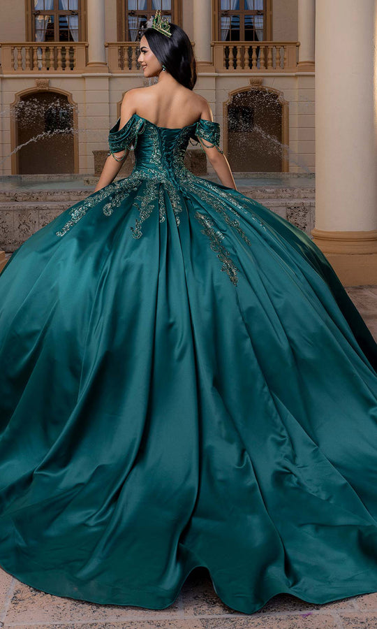 Vizcaya by Mori Lee 4080011 - Off Shoulder Embellished Pleated Gown