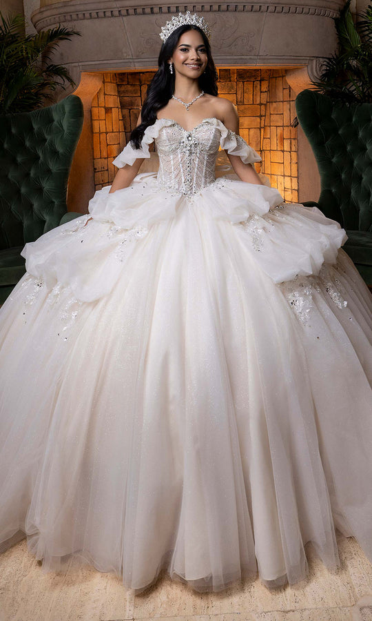 Vizcaya by Mori Lee 4080014 - Crystal Chain Tiered Tulle Ballgown