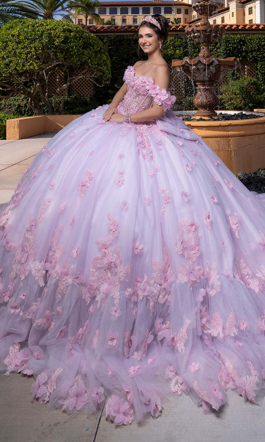 Vizcaya by Mori Lee 4080024 - Floral Strapless Overskirt Tulle Gown