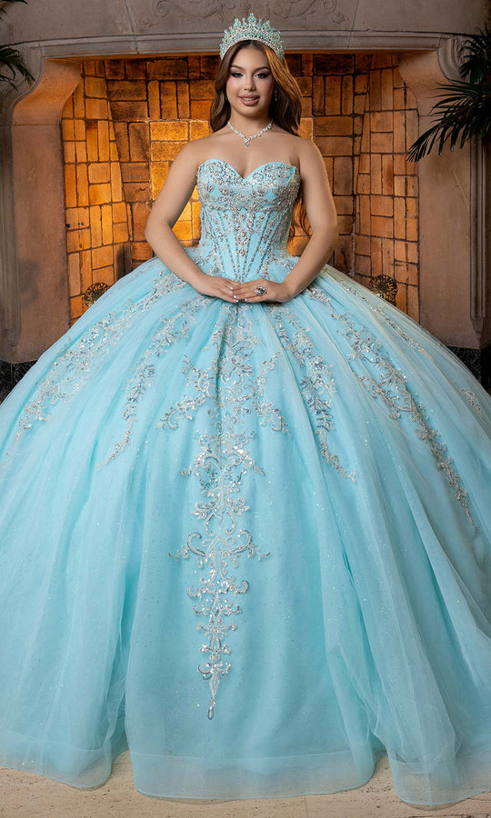 Vizcaya by Mori Lee 4080026 - Metallic Applique Sweetheart Ballgown