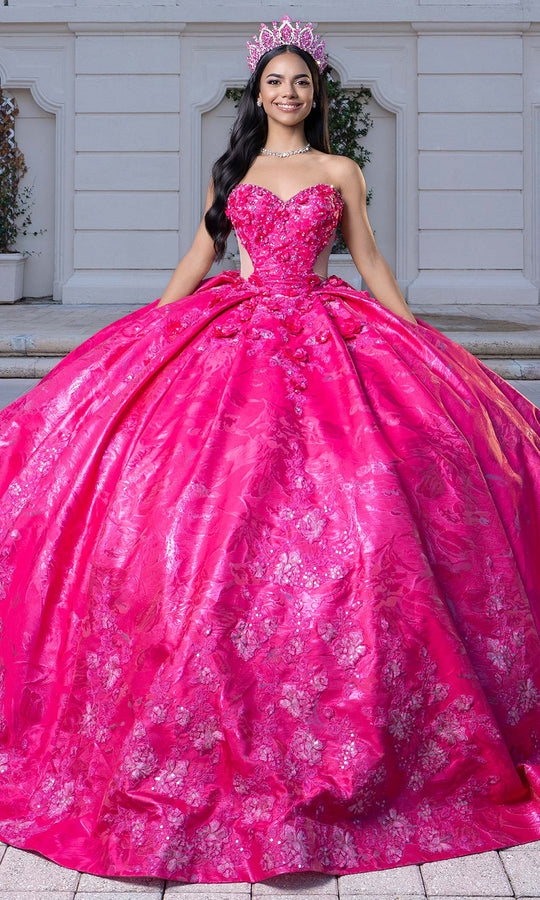 Vizcaya by Mori Lee 4080031 - Convertible Beaded Floral Ball Gown