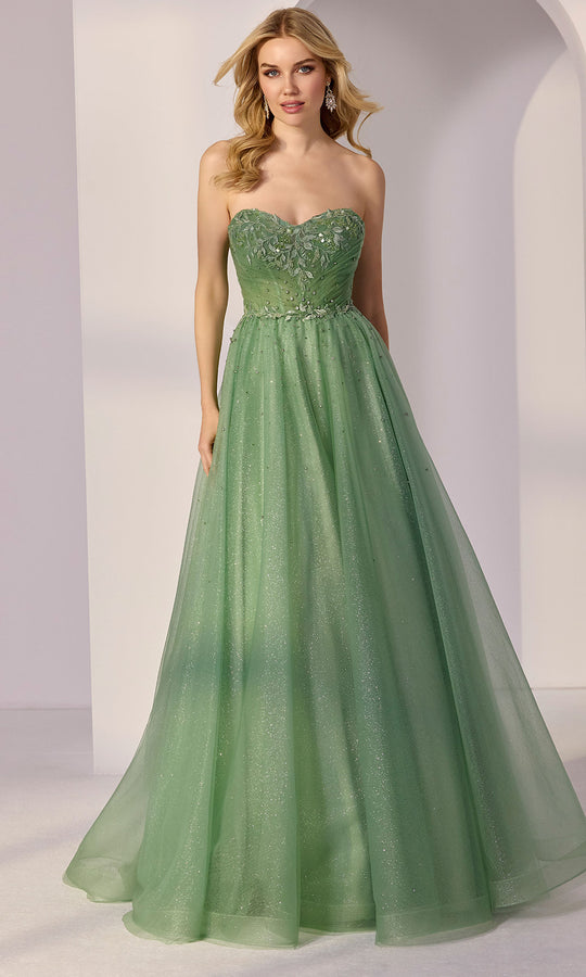 Mori Lee 49217 - Embroidered Strapless Sweetheart Prom Gown