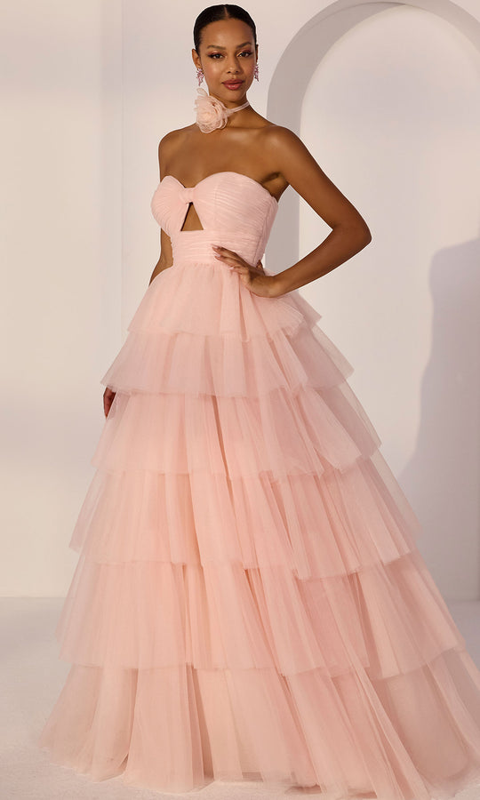 Mori Lee 49219 - Tiered Sweetheart Prom Gown with Cutout