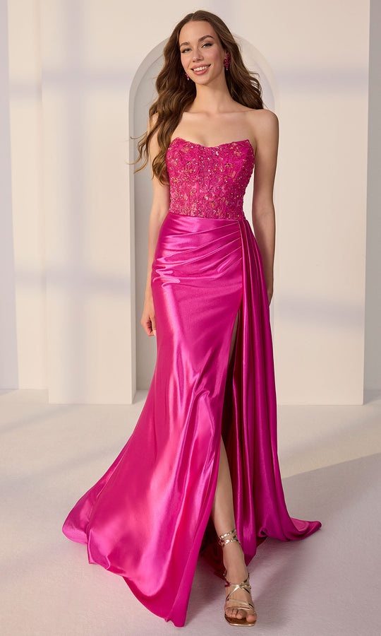 Mori Lee 49257 - Scoop Neck Embellished Corset Prom Gown