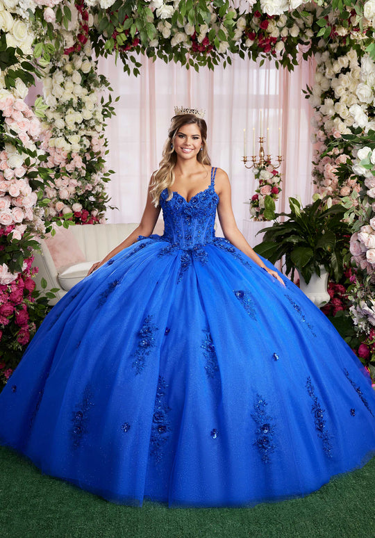Vizcaya by Mori Lee 89504 - V-Neckline Bustled Back Ballgown