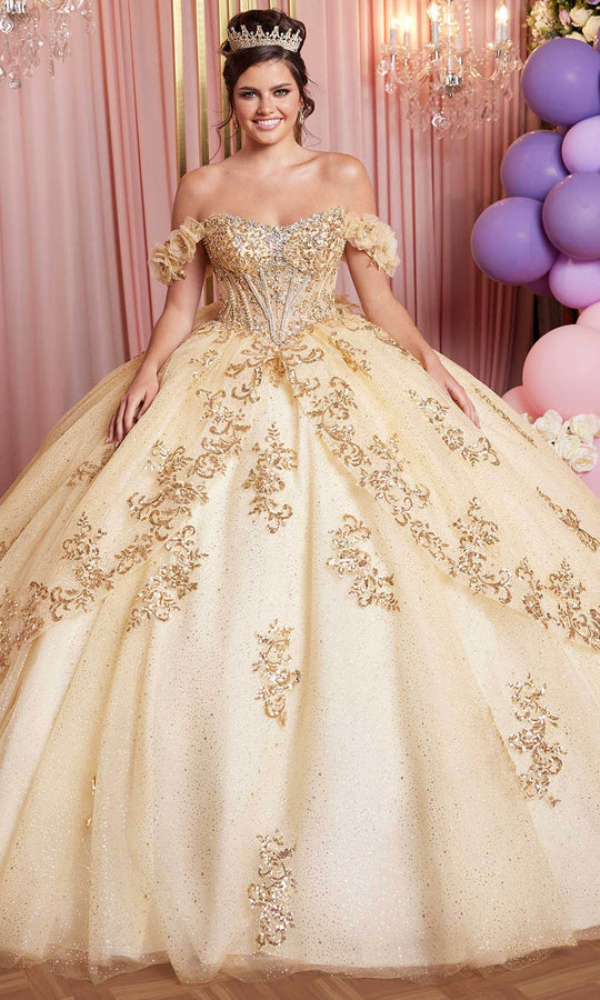 Vizcaya by Mori Lee 89520 - Scoop Neck Sequin Applique Ballgown