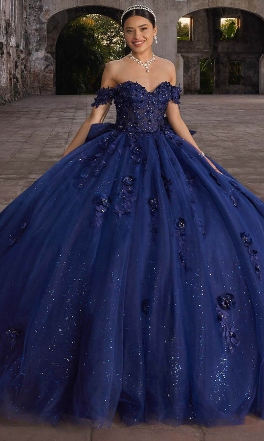 Vizcaya by Mori Lee 89546 - Off Shoulder Floral Corset Ballgown