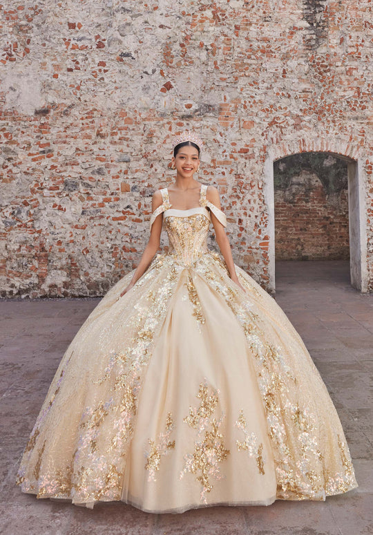 Vizcaya by Mori Lee 89552 - Sequin Embroidered Square Neck Ballgown