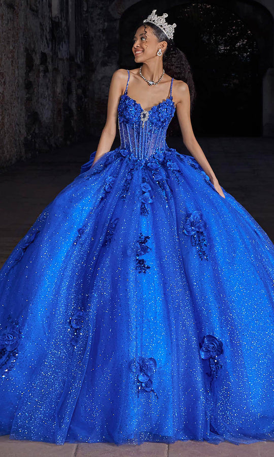 Vizcaya by Mori Lee 89553 - Sleeveless Ballgown with Floral Accents