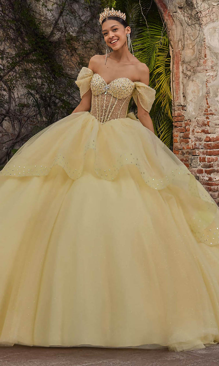 Vizcaya by Mori Lee 89554 - Long Glitter Tulle Ballgown Dress