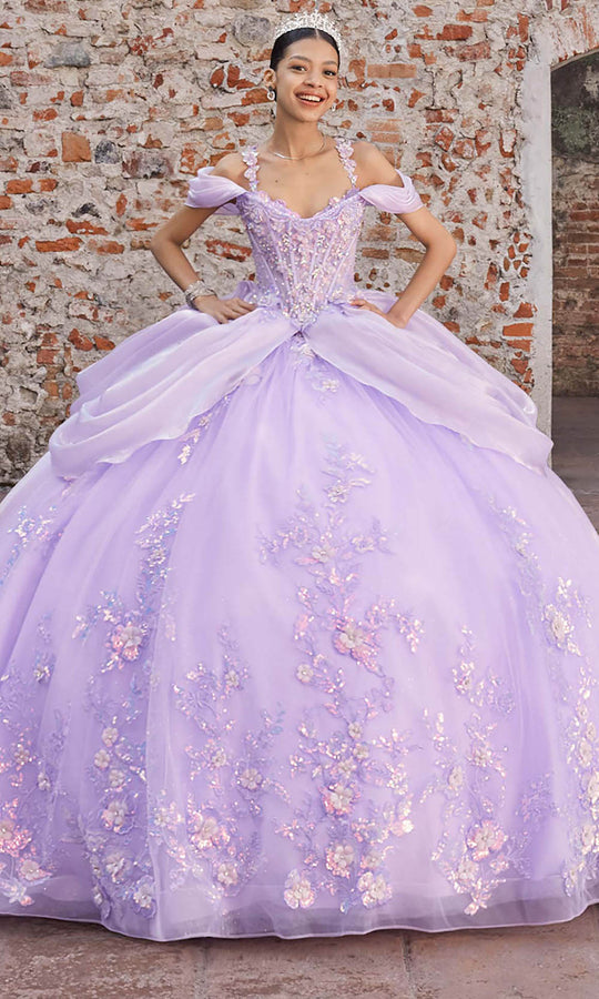 Vizcaya by Mori Lee 89565 - Floral Accent Sleeveless Organza Ballgown