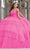 Quinceanera Collection 26041 - Beaded Scoop Quinceanera Dress Quinceanera Dresses 0 / Hot Pink