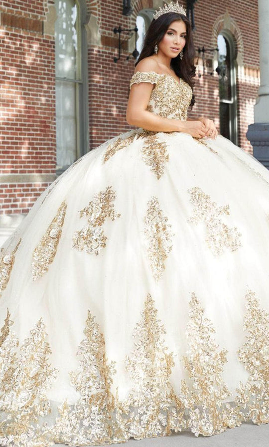 Quinceanera Collection 26042 - Appliqued Tulle Quinceanera Dress