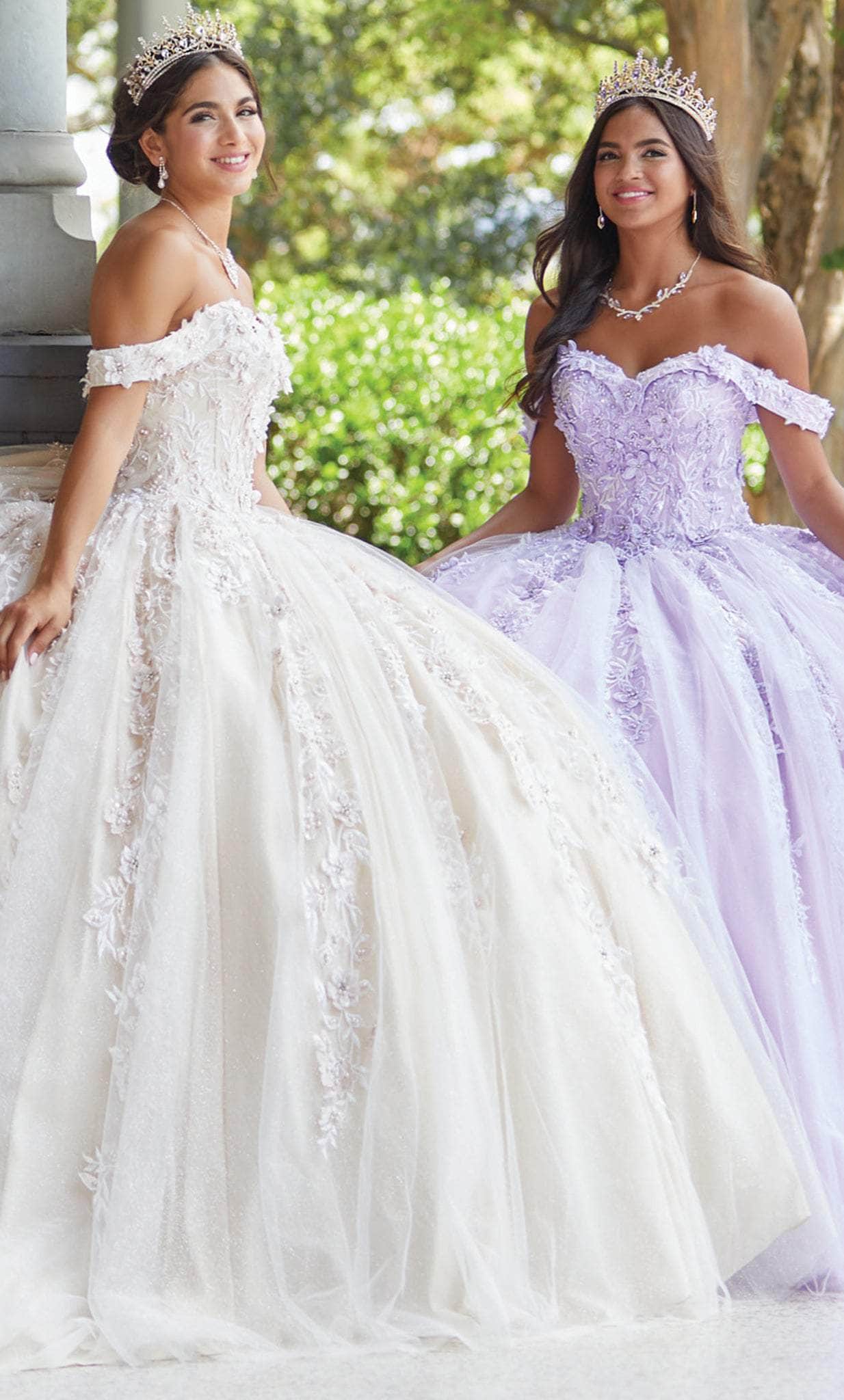 Plus Size Quinceanera Dresses Off The Shoulder Floral Applique Satin Long  Ball Gowns Evening Women White 2 at  Women's Clothing store