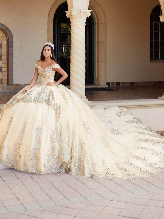 Quinceanera Collection 26058 - Beaded Off-Shoulder Ballgown