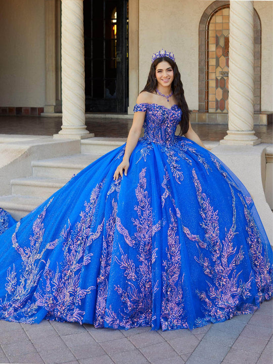 Quinceanera Collection 26063 - Off-Shoulder Embroidered Ballgown