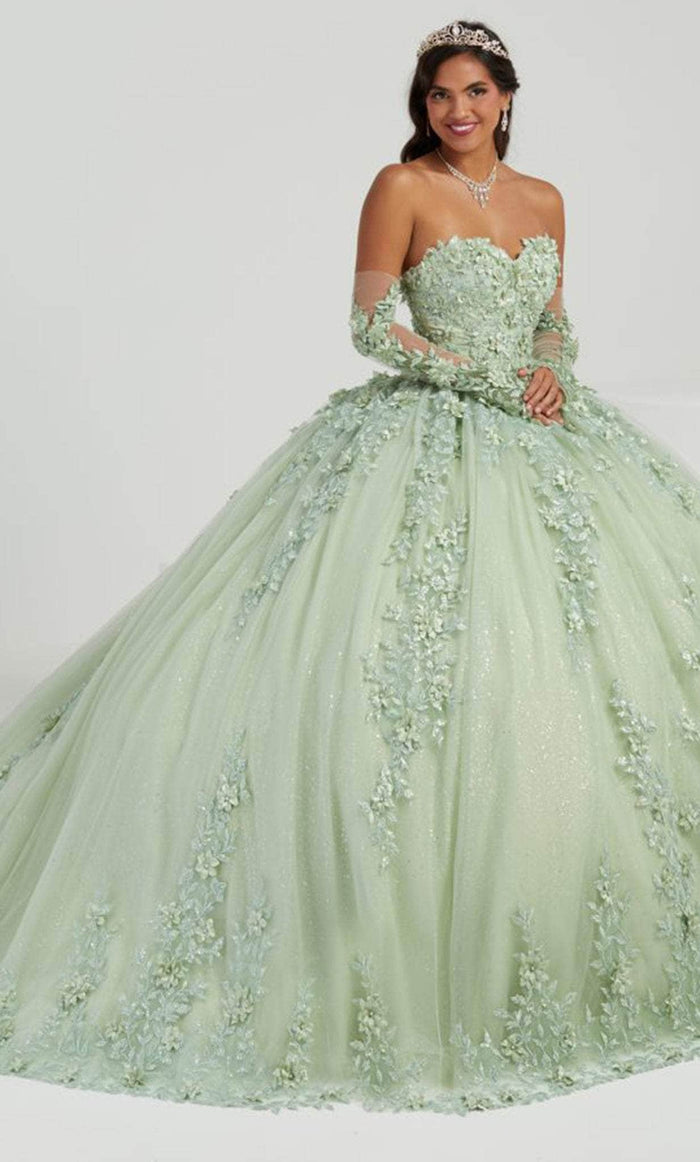 Quinceanera Collection 26070 - Strapless Embroidered Ball Gown Quinceanera Dresses 0 / Meadow