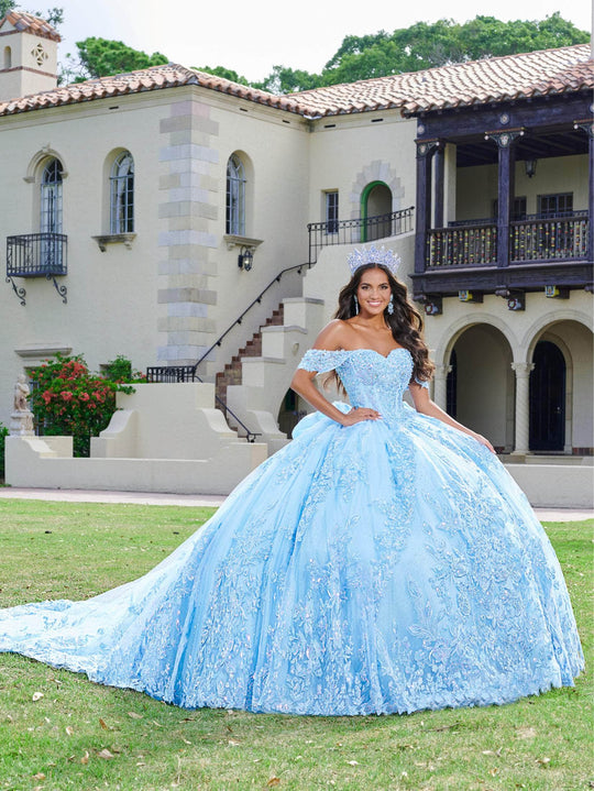 Quinceanera Collection 26072 - Floral Lace Sweetheart Ballgown
