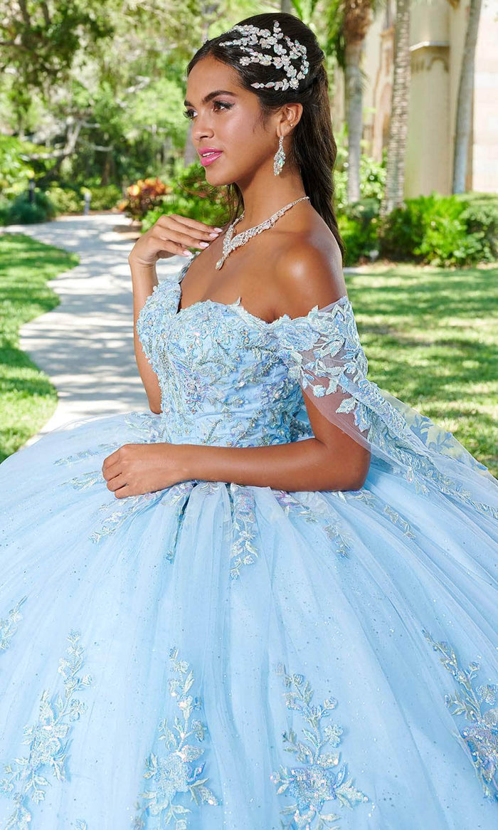 Quinceanera Collection 26074 - Embroidered Sweetheart Ballgown Ball Gowns 0 / Sky Multi